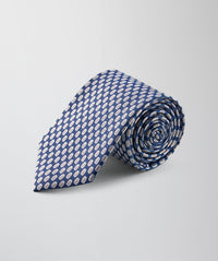 Silk Dot Tie - Blue-GAZMAN