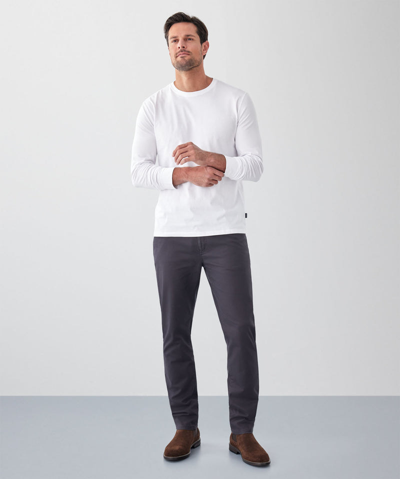 Long Sleeve T-Shirt - White-GAZMAN
