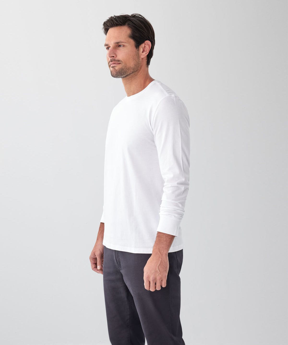 Long Sleeve T-Shirt - White-GAZMAN