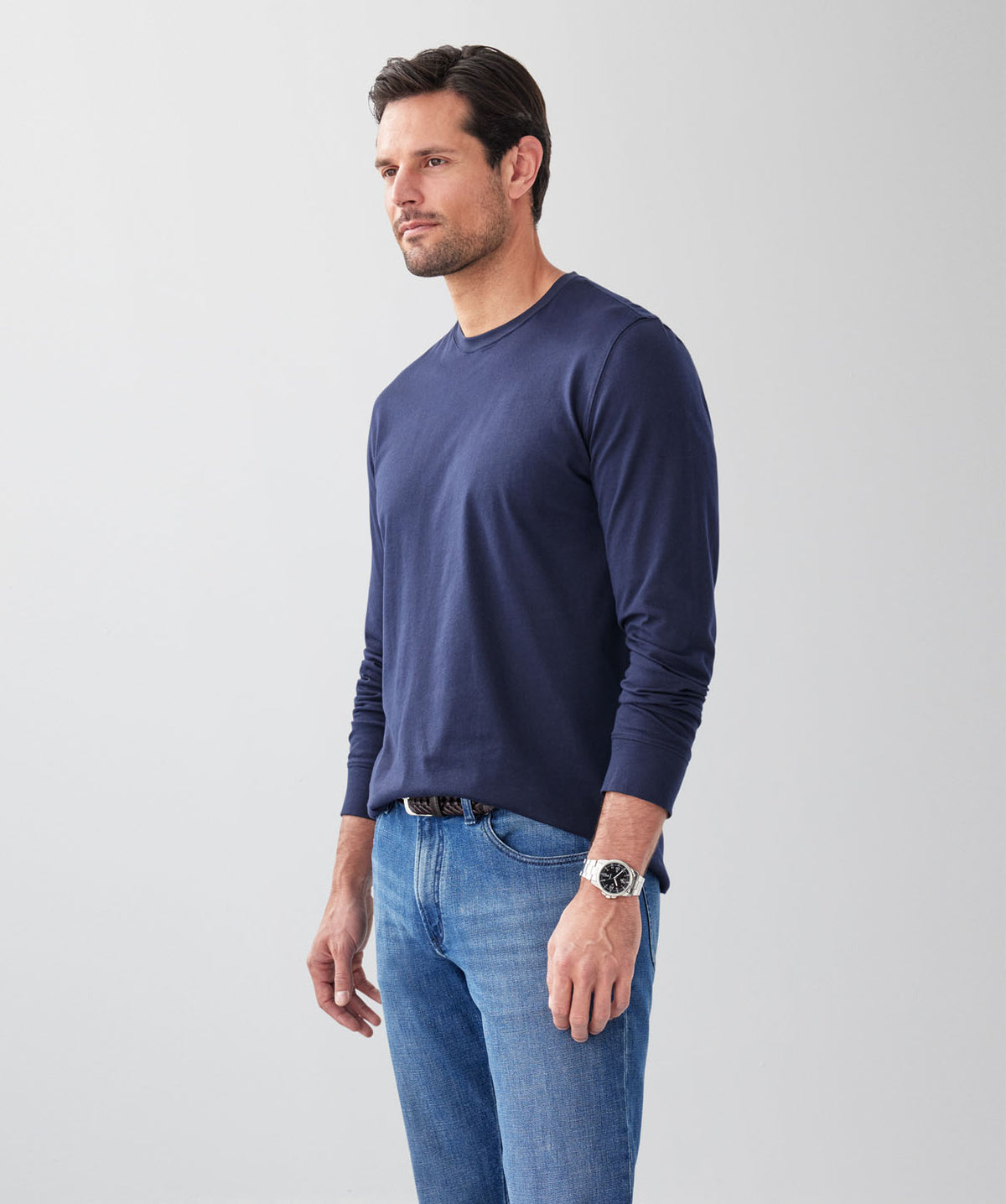 Long Sleeve T-Shirt - Dark Navy-GAZMAN