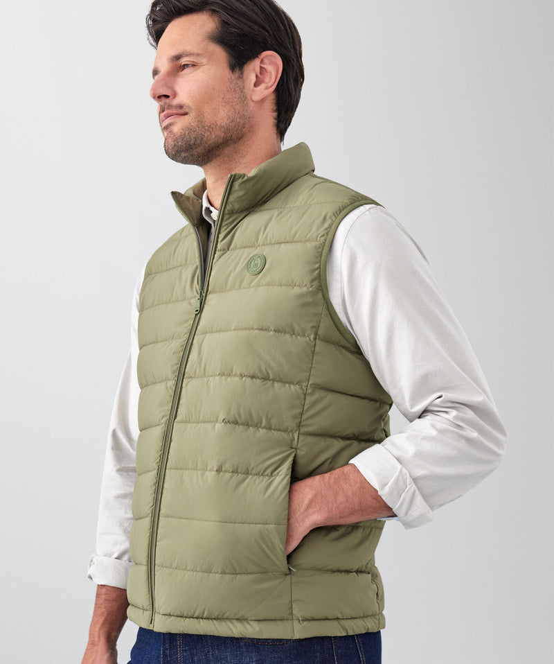Lightweight Puffer Vest - Khaki-GAZMAN