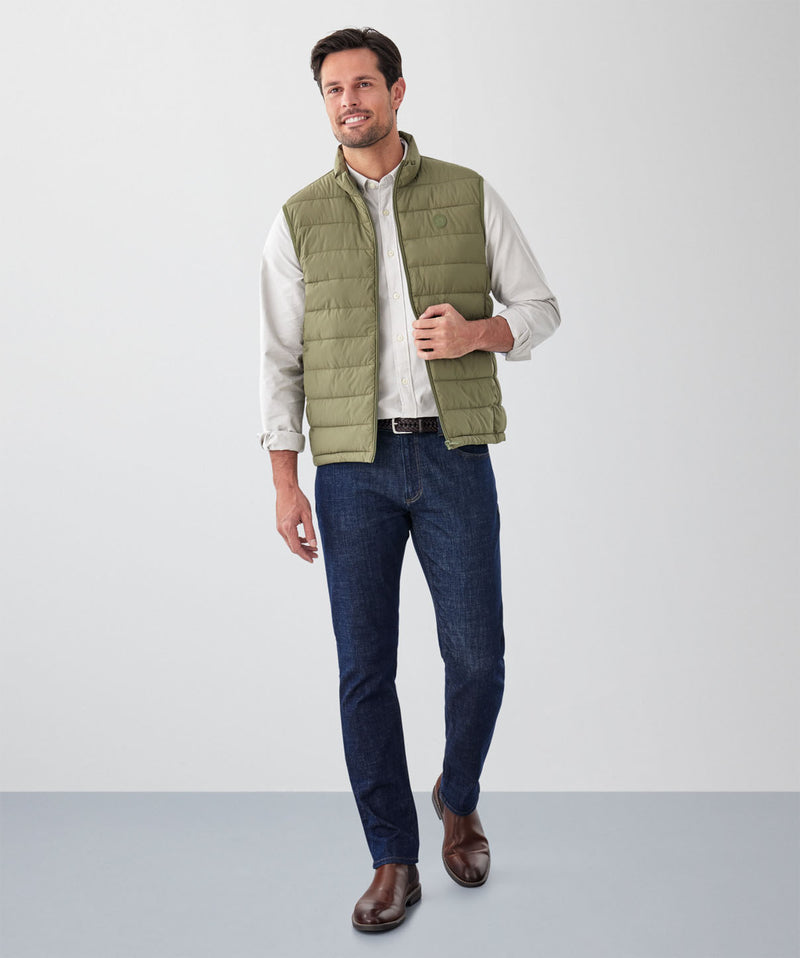 Lightweight Puffer Vest - Khaki-GAZMAN
