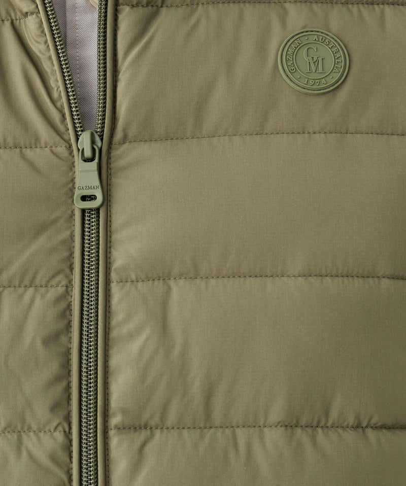 Lightweight Puffer Vest - Khaki-GAZMAN