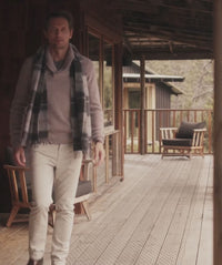 Shawl Neck Rib Knit - Taupe