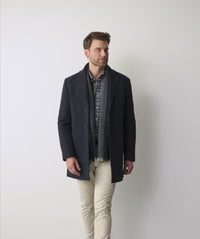 Collins Overcoat - Navy