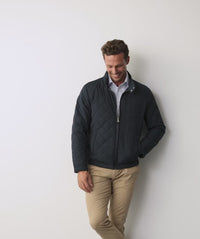 Campbell Zip Harrington Jacket - Navy