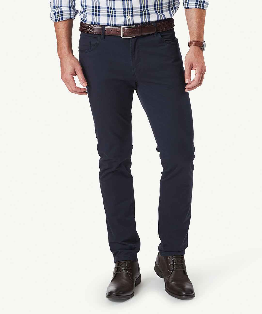 Modern Stretch 5 Pocket Pants - Navy - Casual Pants - GAZMAN