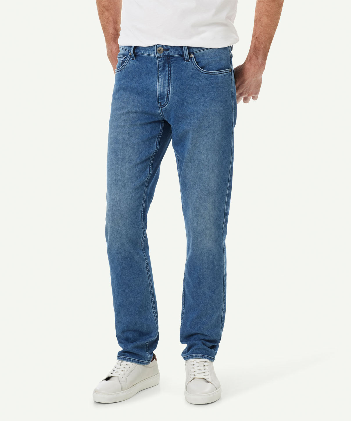Merricks Knit Modern Fit Jeans - Washed Indigo - Jeans - GAZMAN