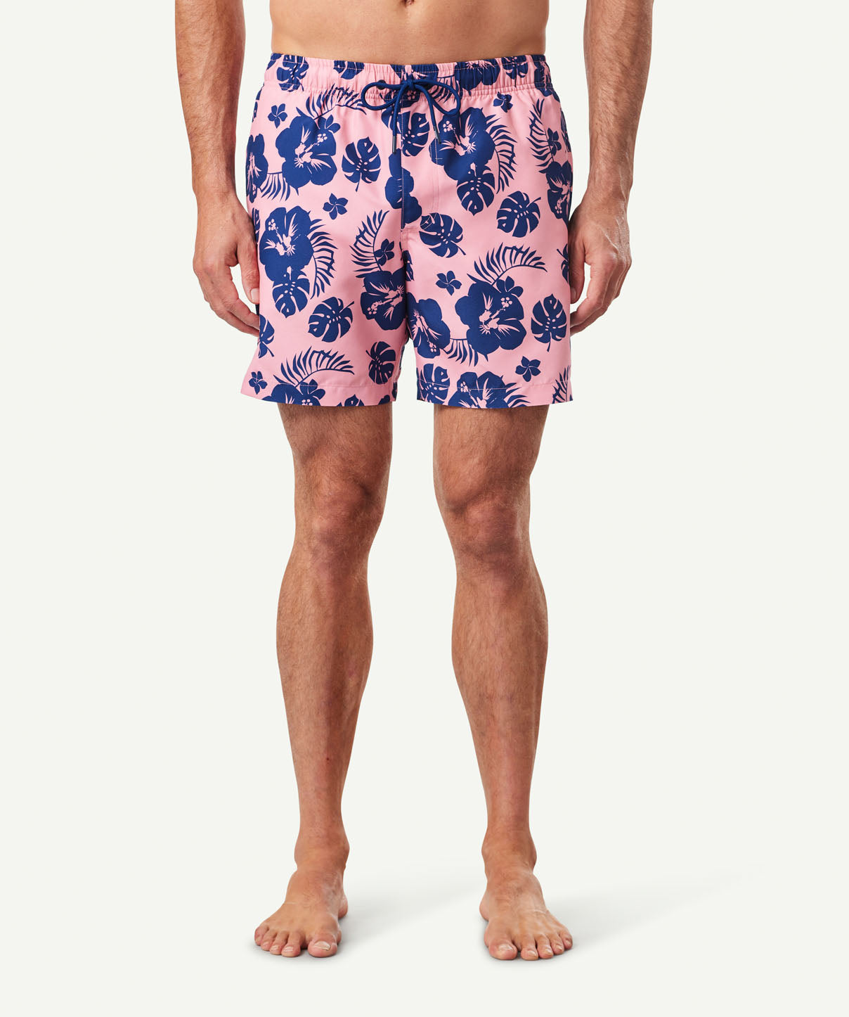 Tropical Swim Shorts - Pink - Beach Shorts - GAZMAN
