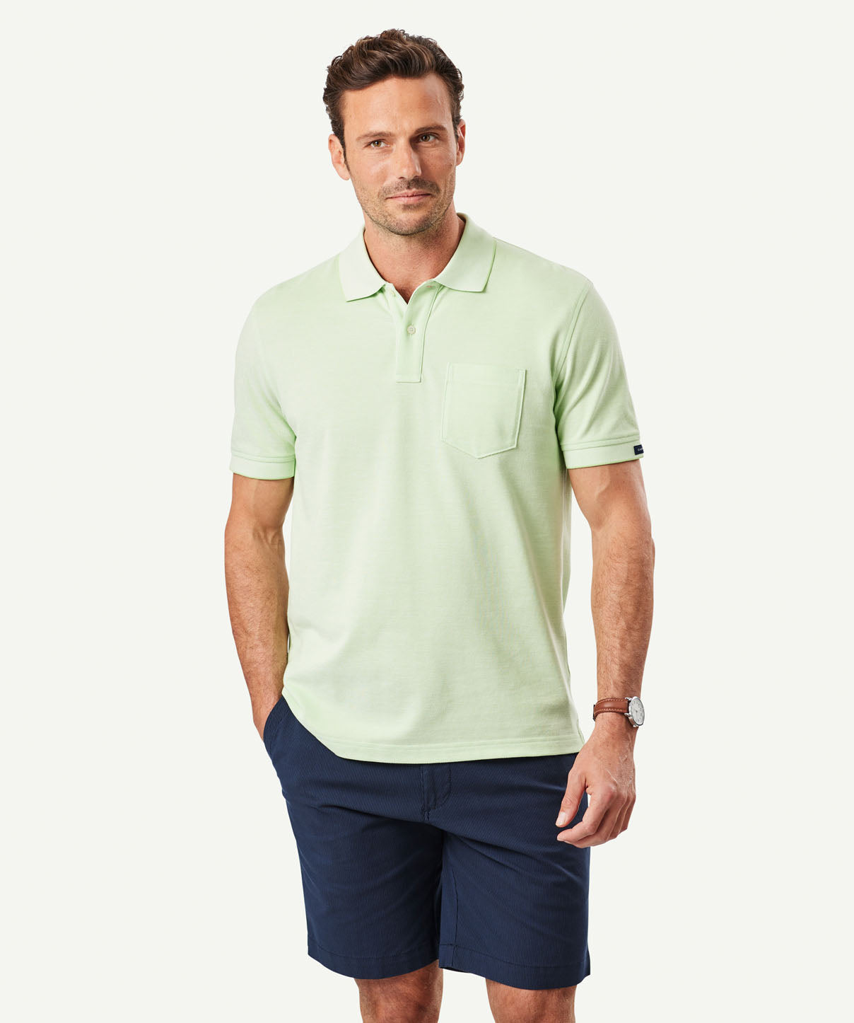 Oxford Pocket Polo Shirt - Lime - Polos - GAZMAN