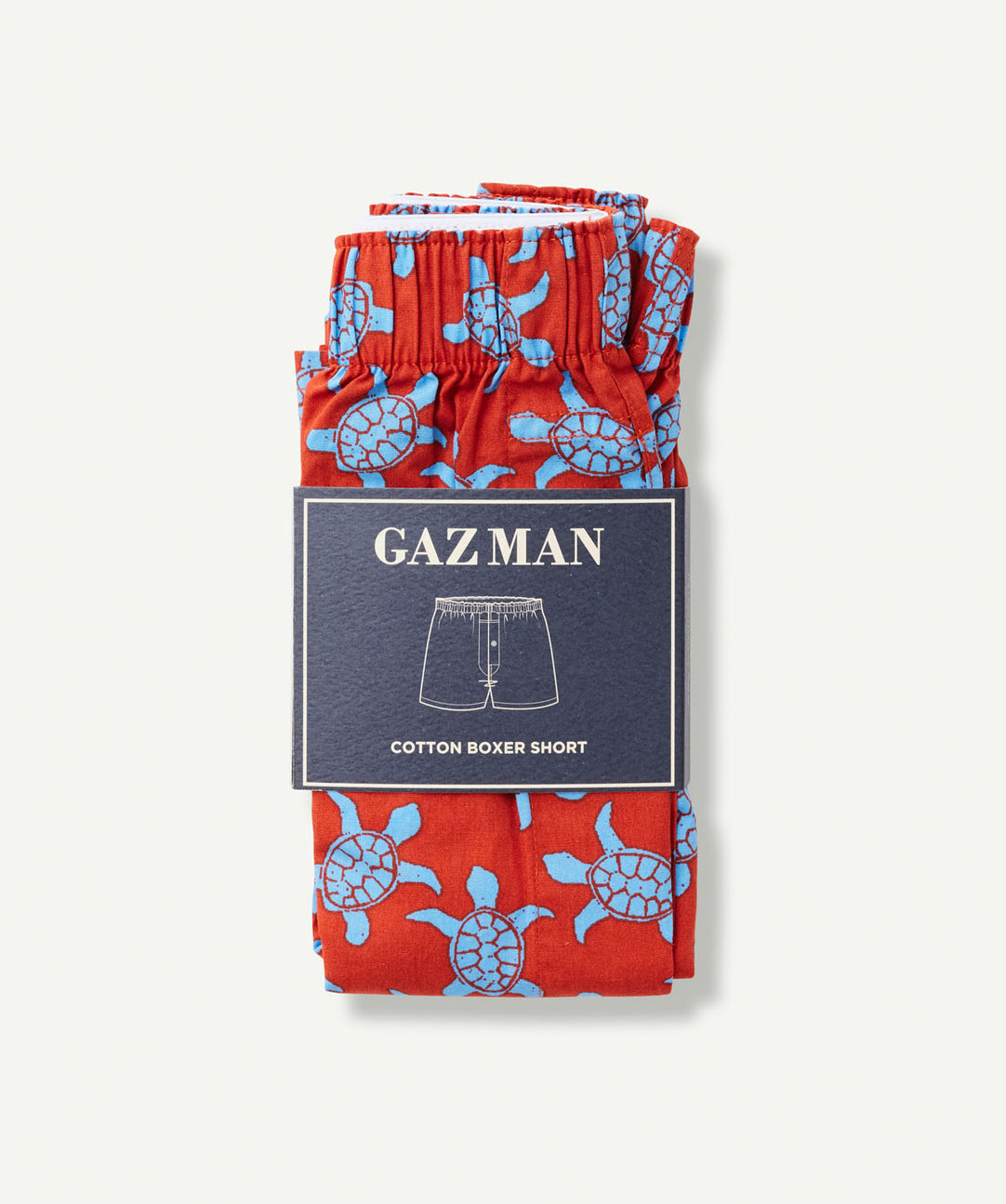 Turtle Print Boxers - Red - Underwear - GAZMAN