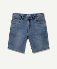 Authentic Wash Denim Shorts - Authentic Mid Wash-GAZMAN-2
