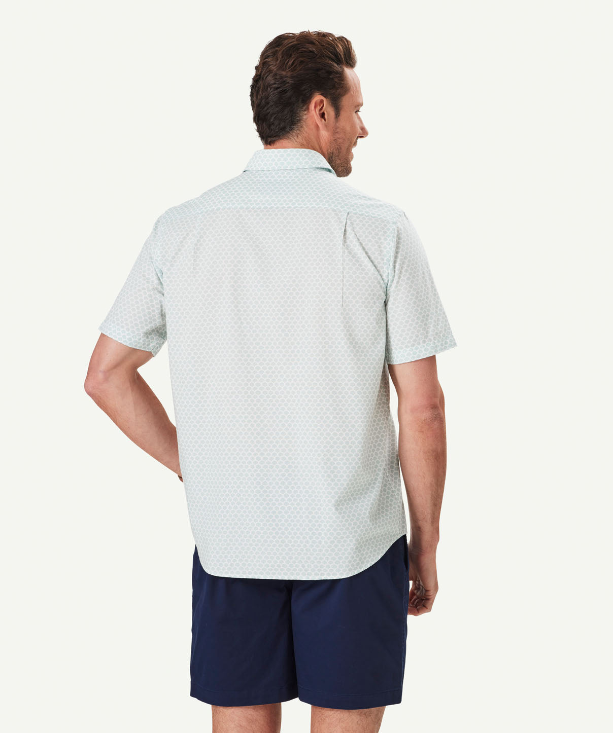 Casual Scale Print Short Sleeve Shirt - Sage - Short Sleeve Shirts - GAZMAN