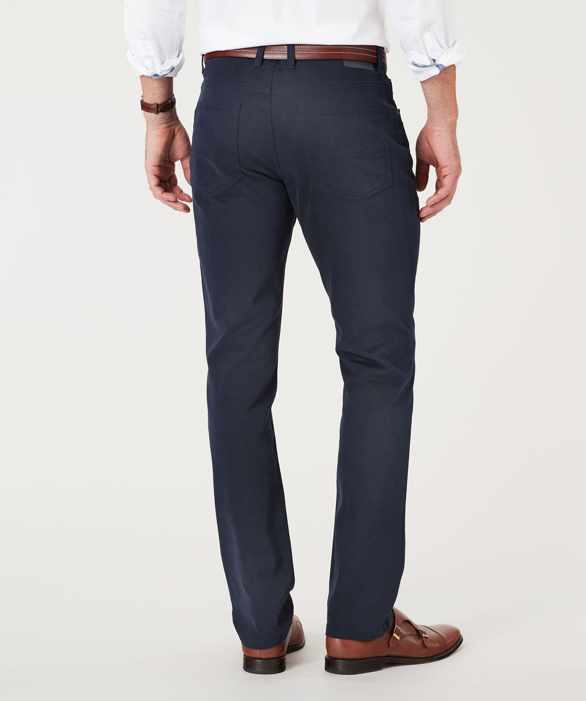 Modern Soft Touch 5 Pocket Pants - Navy-GAZMAN-3