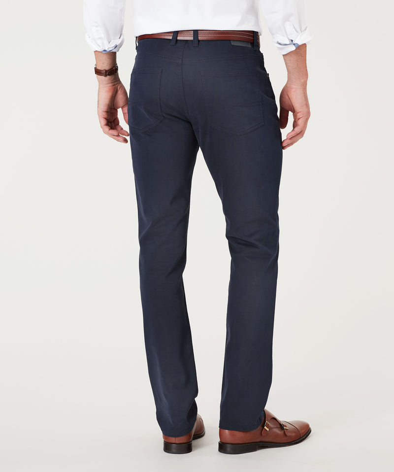Modern Soft Touch 5 Pocket Pants - Navy-GAZMAN-3
