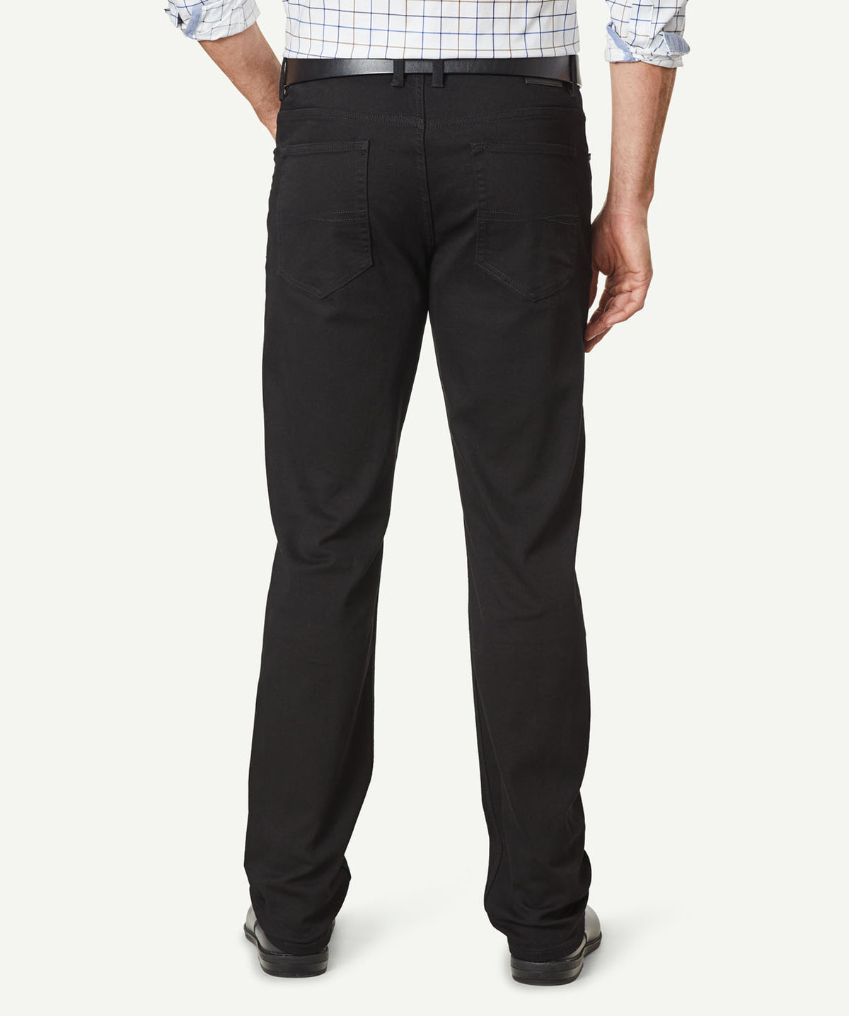 Straight Stretch Jeans - Washed Black-GAZMAN-3