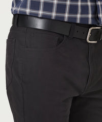Stretch Bedford Cord Pants - Black-GAZMAN-3