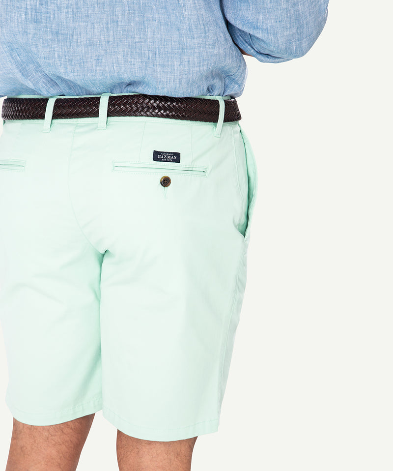Comfort Twill Shorts - Mint-GAZMAN-4