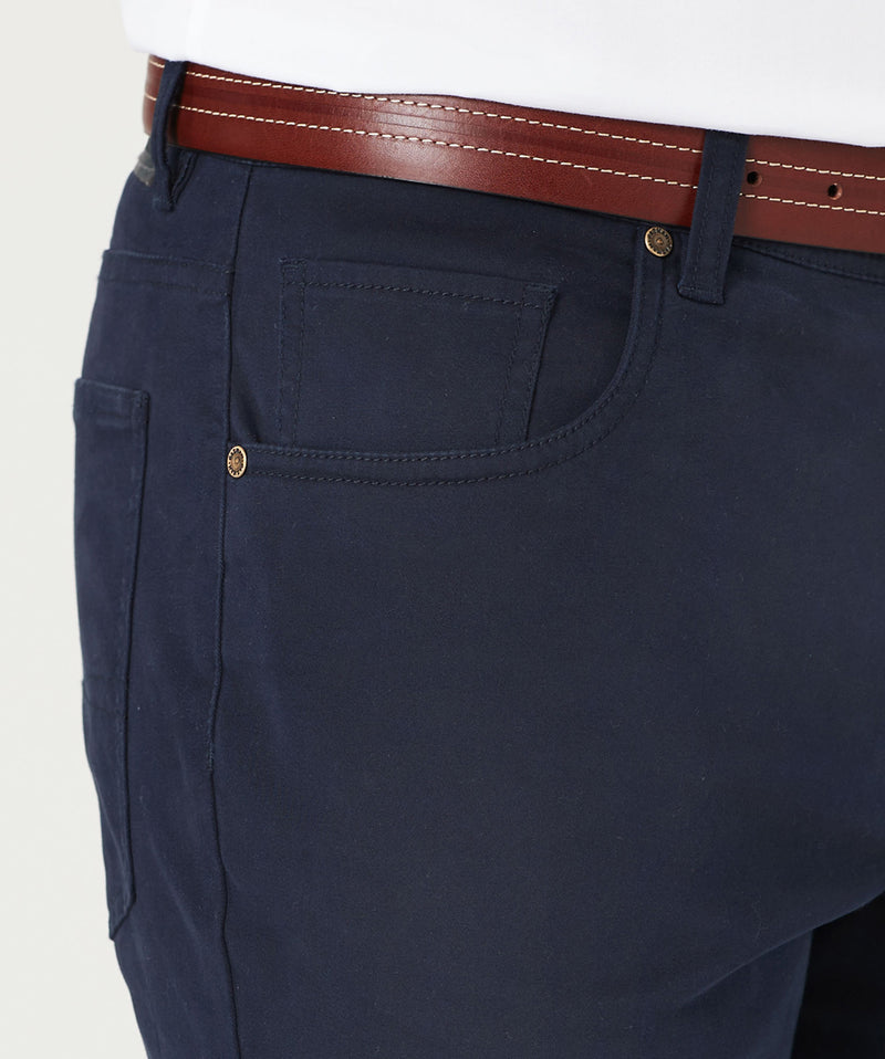 Modern Soft Touch 5 Pocket Pants - Navy-GAZMAN-4
