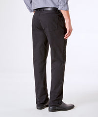 Stretch Bedford Cord Pants - Black-GAZMAN-4