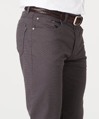 Stretch Dobby 5 Pocket Pants - Grey Mix-GAZMAN-4