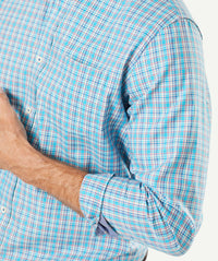 Easy Care Oxford Check Long Sleeve Shirt - Multi Check-GAZMAN-4