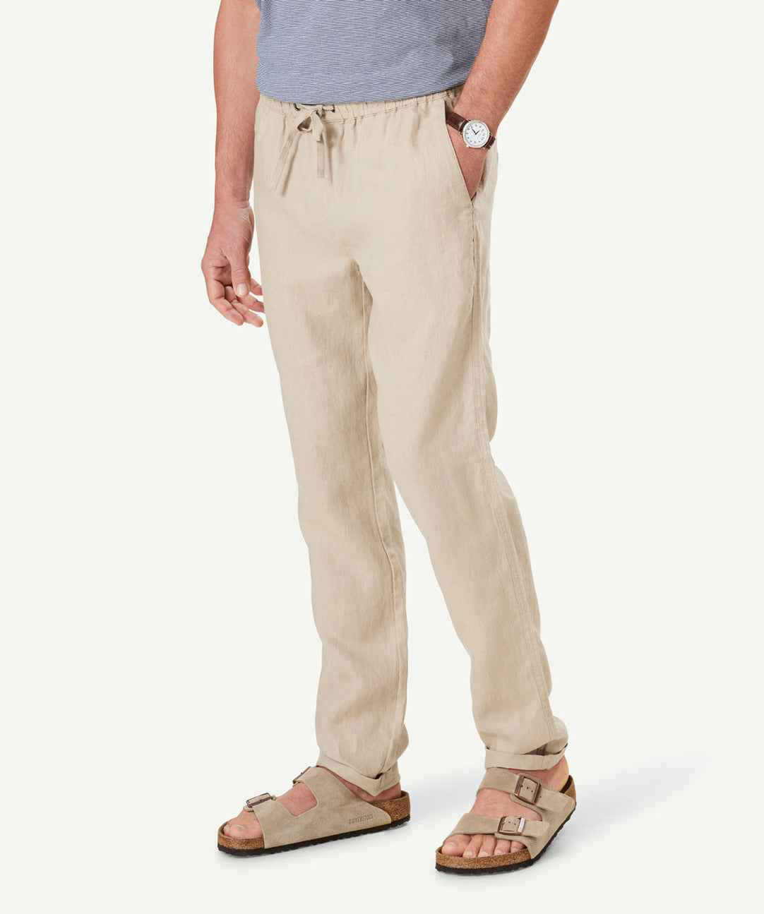 Evans Linen Pant - Sand - Casual Pants - GAZMAN