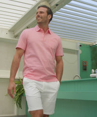 Stripe Jersey Pocket Polo - Watermelon