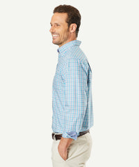 Easy Care Oxford Check Long Sleeve Shirt - Multi Check-GAZMAN-5