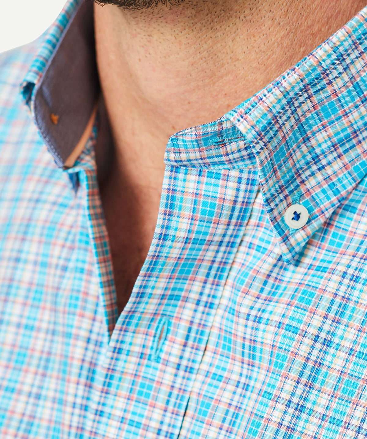 Easy Care Oxford Check Long Sleeve Shirt - Multi Check-GAZMAN-7