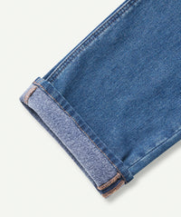 Brushed Straight Jeans - Washed Indigo-GAZMAN-8