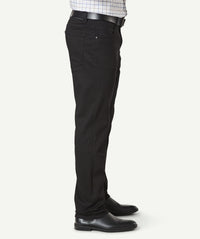 Straight Stretch Jeans - Washed Black-GAZMAN-6