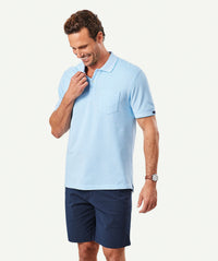Oxford Pocket Polo Shirt - Sky Blue-GAZMAN