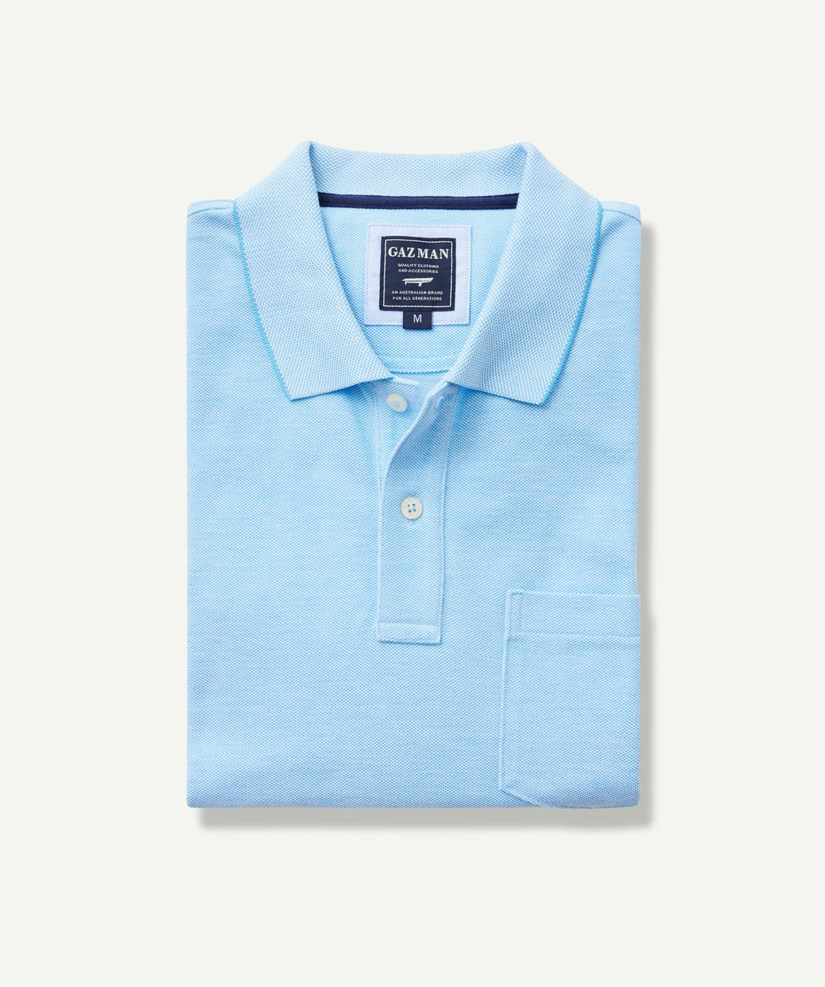 Oxford Pocket Polo Shirt - Sky Blue-GAZMAN