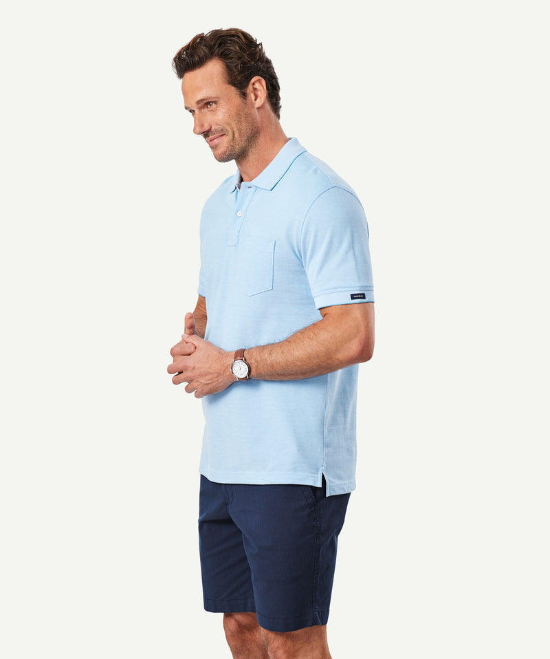 Oxford Pocket Polo Shirt - Sky Blue-GAZMAN