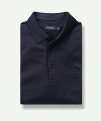 Mercerised Zigzag Polo - Midnight-GAZMAN