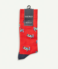 Non Tight Sea Turtle Sock - Red-GAZMAN-3