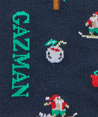 Non Tight Surfing Santa Sock - Navy-GAZMAN