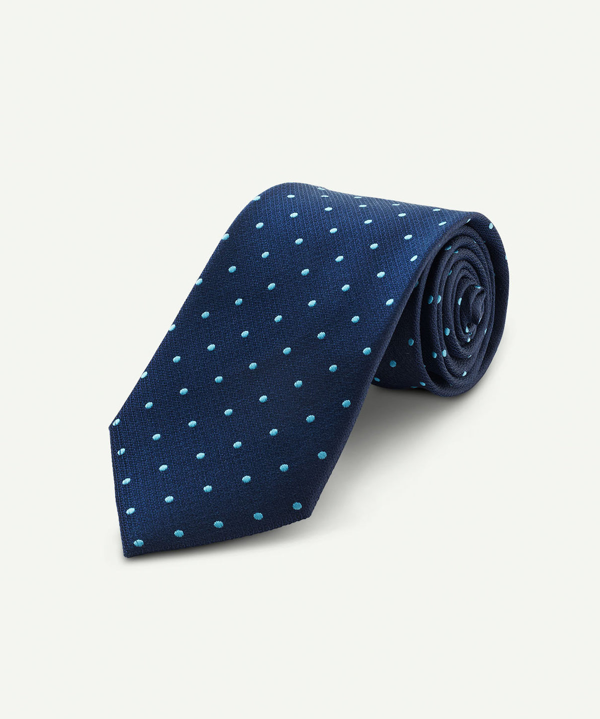 Silk Polkadot Tie - Navy/SeaGreen-GAZMAN-4