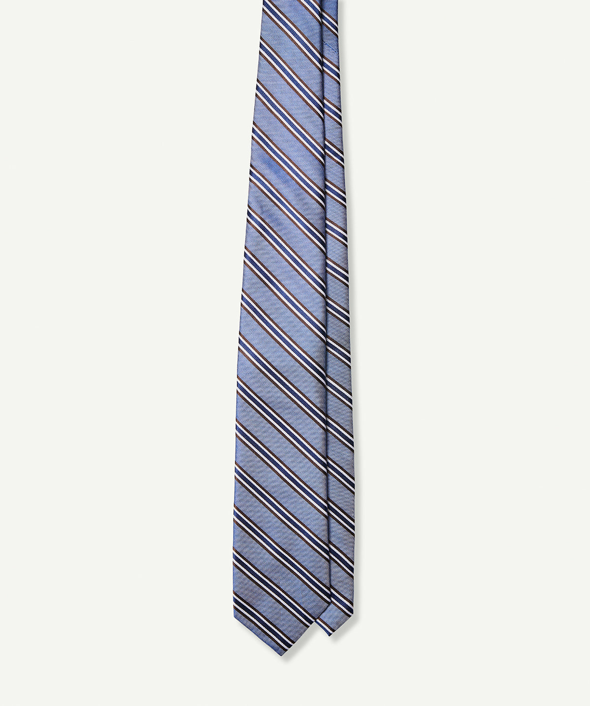 Silk Stripe Tie - Blue-GAZMAN
