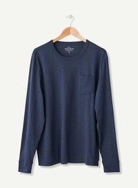Long Sleeve Pocket T-Shirt - Dark Indigo-GAZMAN-2