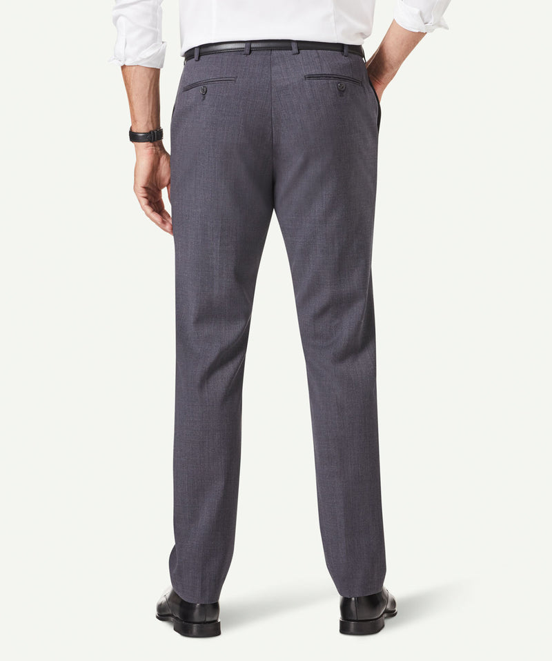 Wool Blend Trousers - Charcal-GAZMAN-3