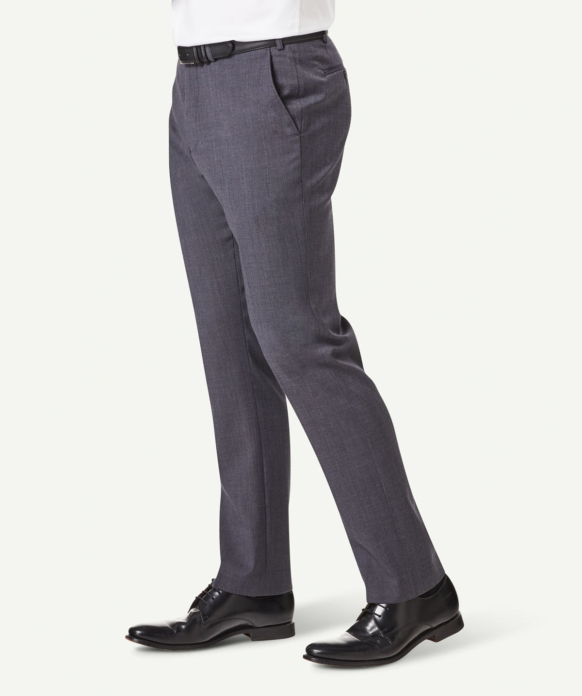 Wool Blend Trousers - Charcal-GAZMAN-4