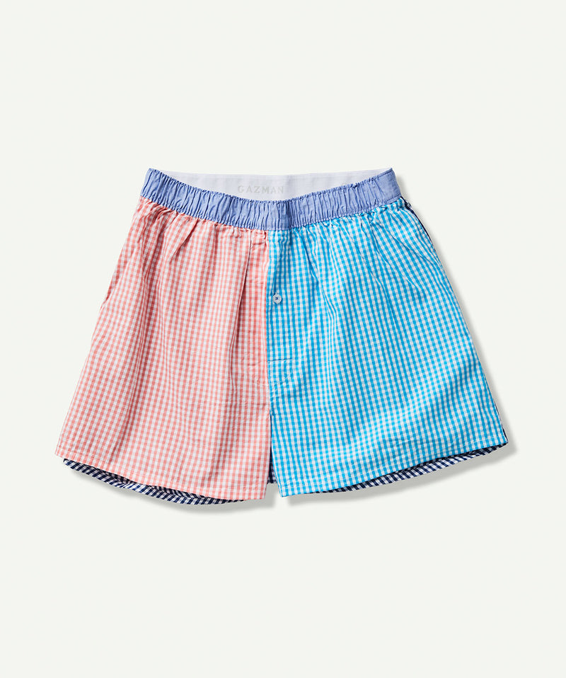 Gingham Block Boxers - Multi Check-GAZMAN-1