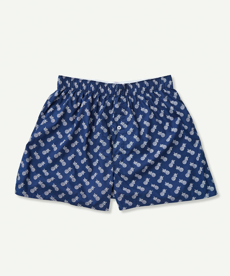 Pineapple Print Boxers - Navy-GAZMAN-2